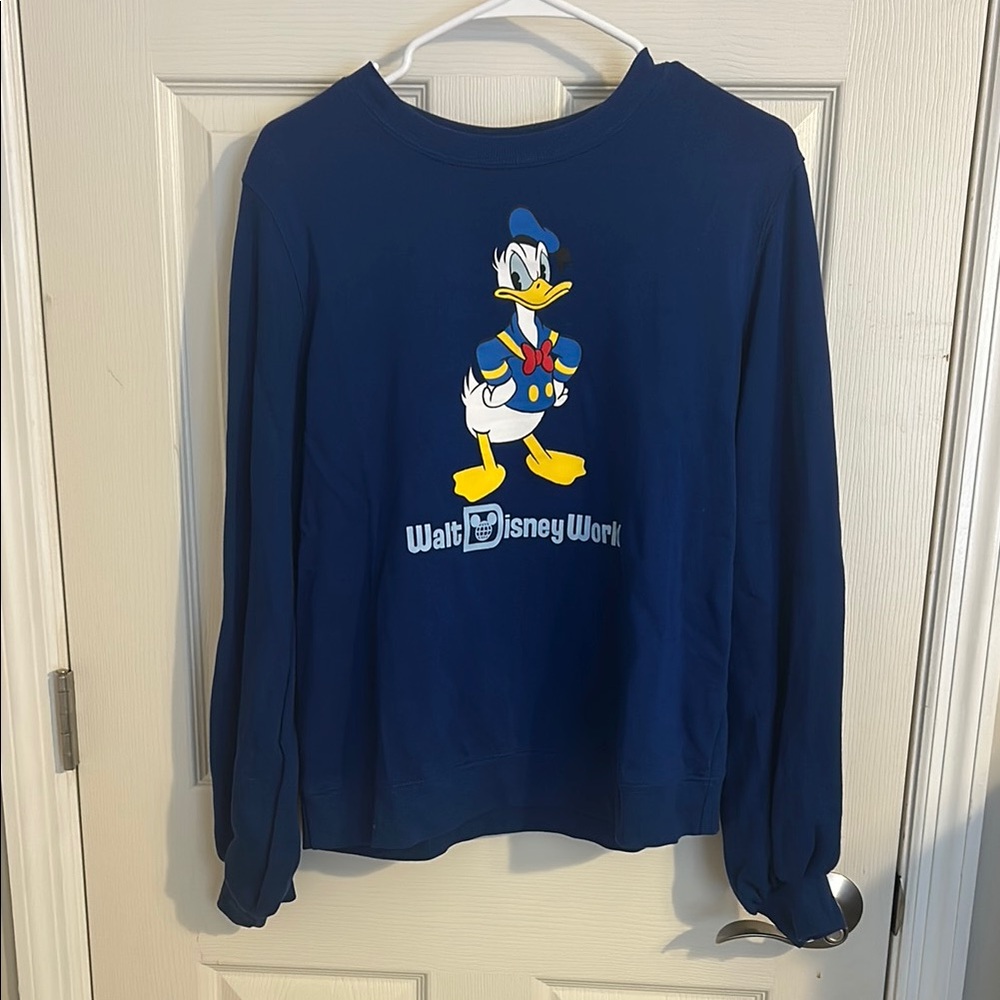Disney Blue Long Sleeve Tee with Donald Duck